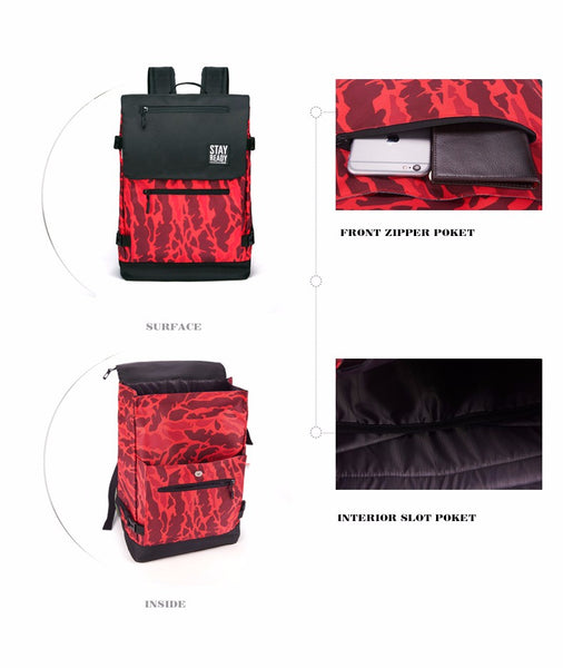 Cool Camouflage Backpack (Red)